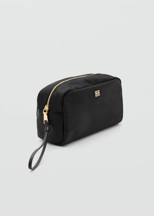 Mango Necessaire zip logo nero - Donna - Taglia unica - MANGO