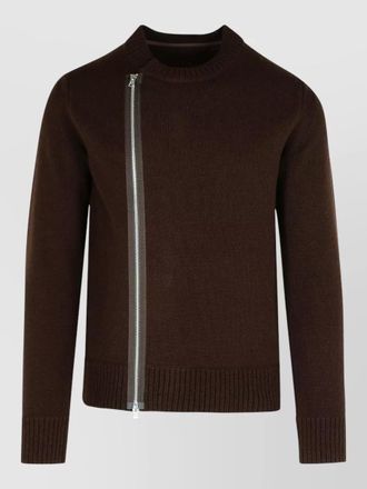 sacai wool sweater round neck long sleeves