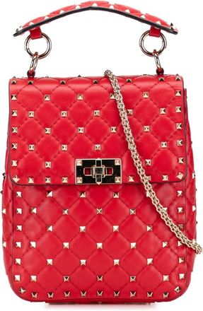 Valentino Garavani Borsa a tracolla Nappa Rockstud Spike Vertical 2000-2017 - Rosso