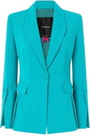 Pinko Pinko, Jassen, Dames, Blauw, S, Artichoke Canvas Technical Jacket Ss 26