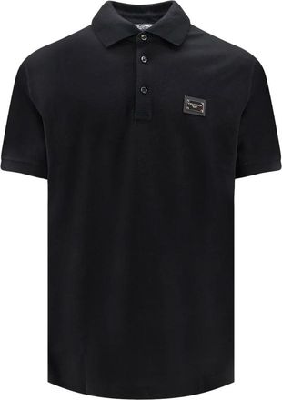 Dolce & Gabbana Klassiek Poloshirt met Kraag - Heren - Polos - Zwart - S - Katoen - Tops