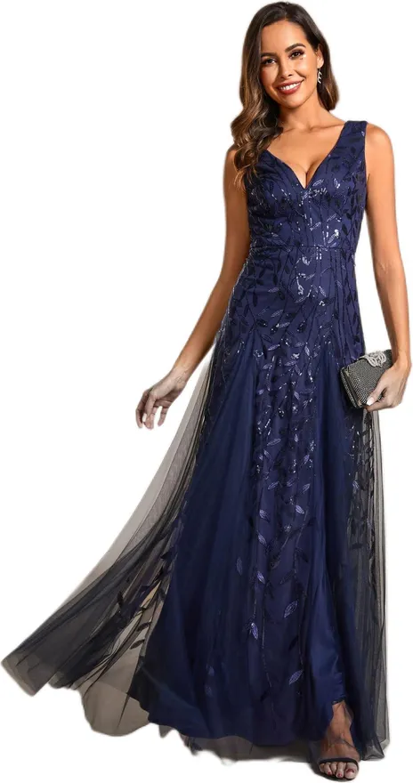 Ever-pretty Womens Double V-Neck Short Flutter Sleeves Empire Waist Elegant  Chiffon Long Mother of The Bride Dresses Royal Blue 18UK from £51.99