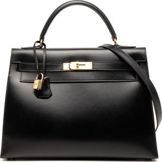 Herm&egrave;s Pre-owned Hermes Box Calf Kelly Sellier 32 Ladies LMLSF3DGALD1088Q