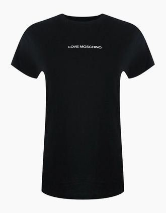 Love Moschino Womens Love Moschino Logo Black T-Shirt - Size: 18/16