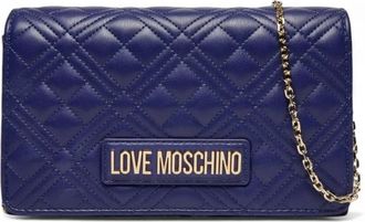 Love Moschino Quilted Mini Crossbody Bag - Dames - Schoudertassen - Blauw - ONE Size - Tassen
