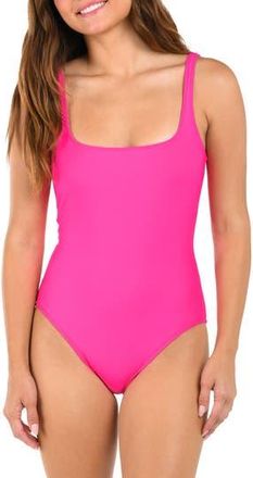Citrus Solid One-Piece Swimsuit in Bright Pink at Nordstrom Rack, Size X-Small