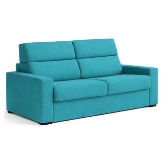 Dmora Sof&aacute; Cama 2 Plazas None, Desenfundable, Con Almacenaje, Hecho En Italia, Apertura Abatible, 180x95 Cm Azul