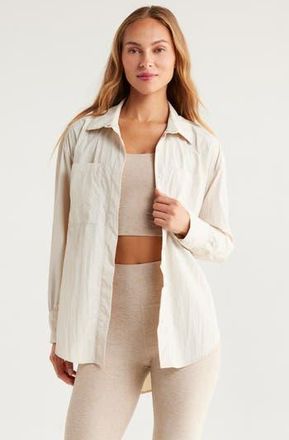 Zella Travel Lite Shirt Jacket in Grey Moonbeam at Nordstrom Rack, Size X-Small