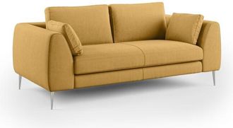 Divani.Store Divani.store - Plano Sof&aacute; Moderno En Microfibra T&eacute;cnica Desmontable 196 Cm Amarillo