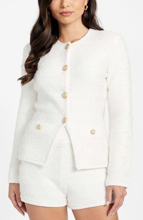Marciano Clara Texture Cardigan in White at Nordstrom, Size Small