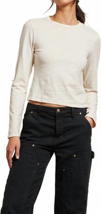 perfectwhitetee Jamie Long Sleeve Top In Sugar