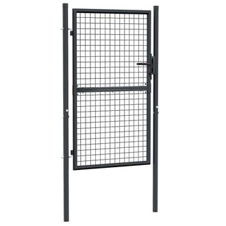 Berkfield Home Mesh Garden Gate Galvanised Steel 100x200 cm Grey