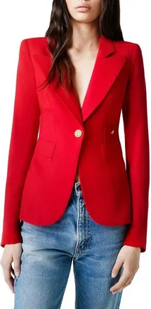 Smythe Classic Duchess Wool Blazer in Red at Nordstrom, Size 12