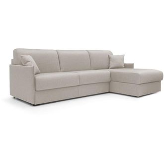 Divani.Store Divani.store - Evans Sof&aacute; Esquinero Convertible En Tela Impermeable 272 Cm Derecho (mat. 160x197) Crema