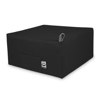 Happers Happers - Puff Cama Individual Para Una Persona Polipiel Negro &Uacute;nico Negro