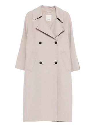 Max Mara double-breasted notched coat - women - Virgin Wool - 34 - Neutrals