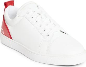 Christian Louboutin Fun Louis Sneaker in White/Loubi at Nordstrom, Size 10.5Us