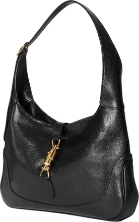 Gucci Womens Shoulder Bag Jackie Leather Black Goat