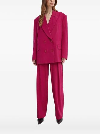 La Mania notched-lapel double-breasted blazer - Pink