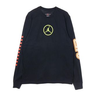 Nike Jordan Long Sleeve Tops, male, Black, Size: XL Sport DNA Hybrid Long Sleeve T-Shirt