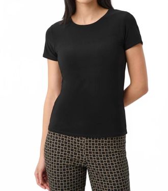 Joseph Ribkoff Casual Crew Neck Pullover Top In Black