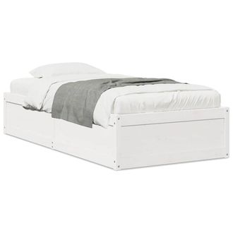 Berkfield Home Bed Frame without Mattress White 90x190 cm Single Solid Wood Pine