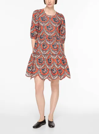 Farm Rio Womens Victorian flowers tiered short dress