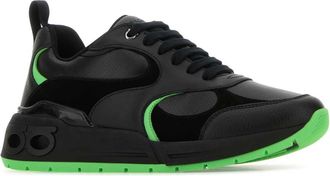 Ferragamo Mens Cosimina Sneaker Black Calf Lamb