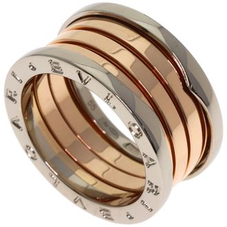 Bulgari Pink Gold (18K) White Gold (18K) Band Ring (Pre-Owned)