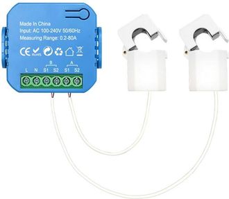 OEM Medidor De Energ&iacute;a Wifi Bidireccional Tuya De 1/2 Canal Con Clip, Monitoreo Mediante Aplicaci&oacute;n, Generaci&oacute;n Y Consumo De Energ&iacute;a Solar (2ct)