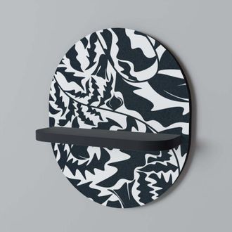 OEM Adorno Et&eacute;reo Estante Ovalado Negro