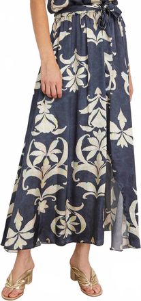 Forte_Forte Secret Lily Print Skirt In Oltremare