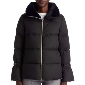 Herno Faux Fur Collar Jacket In Black