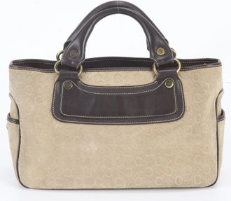 Celine Beige Brown Leather Handbag Tote Bag (Pre-Owned)