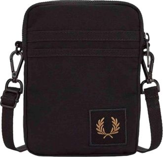 Fred Perry Nylon Badge Kleine Schoudertas - Heren - Schoudertassen - Zwart - ONE Size - Nylon - Tassen