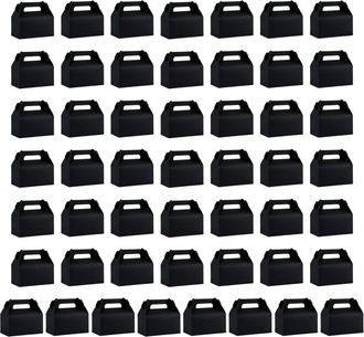 OEM Paquete De 50 Cajas De Regalo Para Fiestas Con Forma De Pastel Y Dulces - Negras
