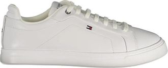 Tommy Hilfiger Witte leren sneaker - Heren - Sneakers - Wit - 43 EU - Leer - Schoenen