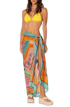 Maaji 1001 Nights Isla Print Cover-Up Pareo in Aquamarine at Nordstrom