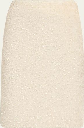 Vince Feathery-Fringe Knee-Length Skirt