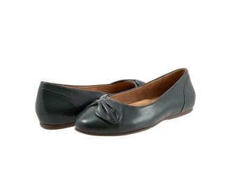 Softwalk Sofia Womens Flat Shoes Dark Green : 8.5 N (AA), Leather