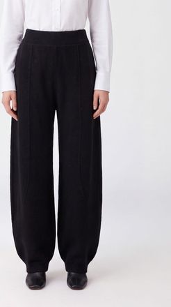 Max Mara Pantaloni wide leg in maglia di lana e cashmere