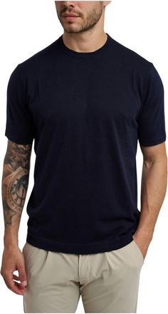 People of Shibuya Tops, Heren, Blauw, L, Katoen, AKA Knit T-Shirt