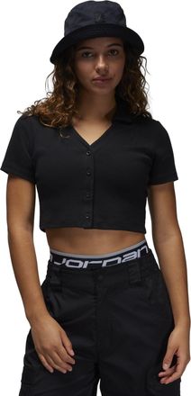 Nike Jordan (WMNS) Air Jordan Short-Sleeve Knit Top Black FN5397-010