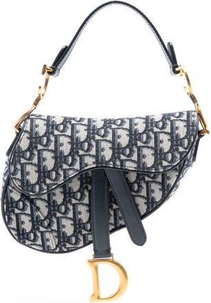 Dior Pre-owned Dior Mini Oblique Canvas Saddle Bag Ladies 05-RU-0149