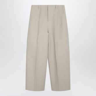Jacquemus Beige Pastro Trousers In Cotton Canvas