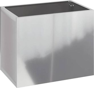 vidaXL Vidaxl - Maceta para Jardín Plateado 50 x 32 x 40 cm Acero galvanizado