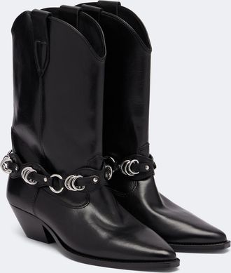 Isabel Marant Duerto embellished leather cowboy boots