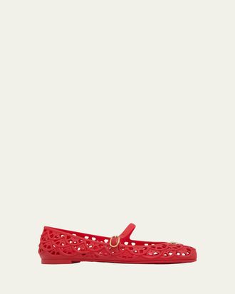 Valentino Garavani 5mm VLogo PVC Ballerina Flats