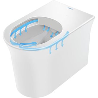 Duravit Duravit - Inodoro De Pedestal Tulip, Sin Borde, Salida Horizontal, 580 Mm