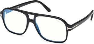 Tom Ford Navigator Blue Block Optical - unisex - Brillen - Zwart - 58 MM - Accessoires